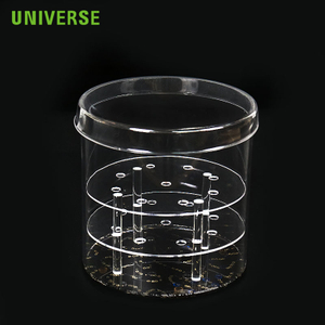 Customizable Transparent Waterproof Round Acrylic Flower Box