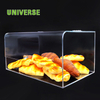 Rectangular acrylic bread storage box with transparent cover