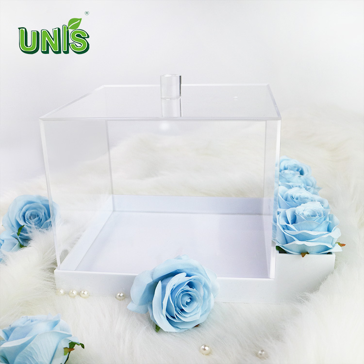 Decorative Dustproof Acrylic Cake Storage Display Box with Cover