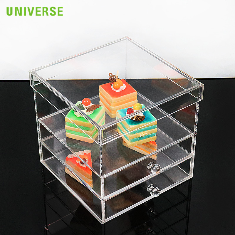 Transparent Acrylic Square Cake Dessert Display Box