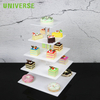 White Acrylic Cake Display Rack Dedicated To Square Multi-layer Wedding Party