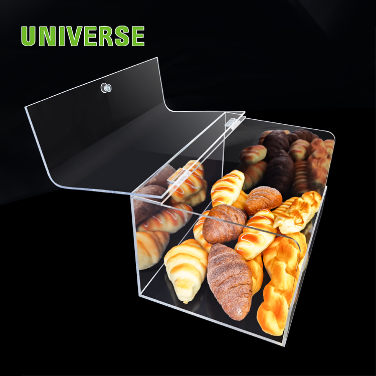 Rectangular acrylic bread storage box with transparent cover Buy