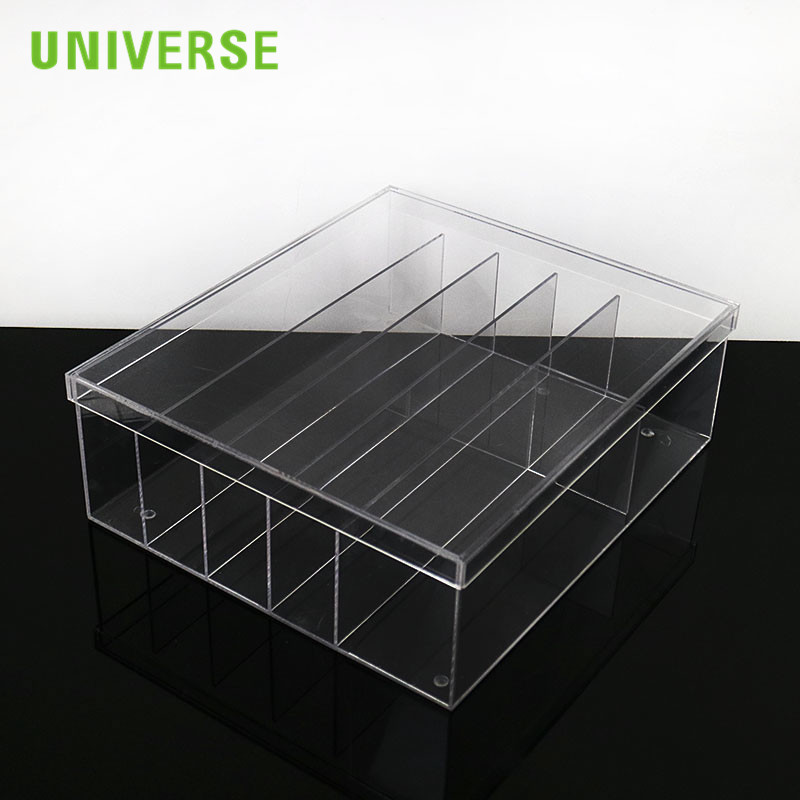 Large Multi Grid Transparent Square Acrylic Classified Storage Box
