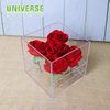 5 Square Transparent Waterproof Acrylic Rose Box with Lid